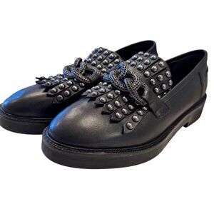 Saint G Kim Keltie Loafer Size 9 Black NWOB Leather Nordstrom's $114